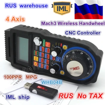 

RU ship 4 Axis Wireless USB MPG Pendant Handwheel Mach3 For CNC Mac.Mach 3, 4 axis Controller for Mach3 System Router