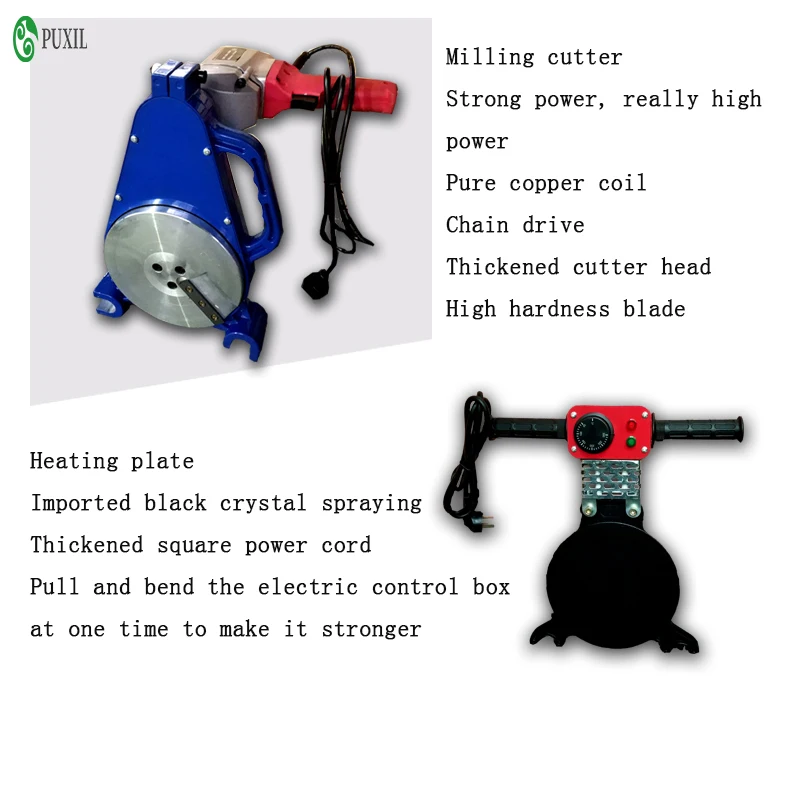 63-200 Manual thrust butt welding machine PE fusion welding machine PE precision hot melting machine butt fusion welder 220V/110 2