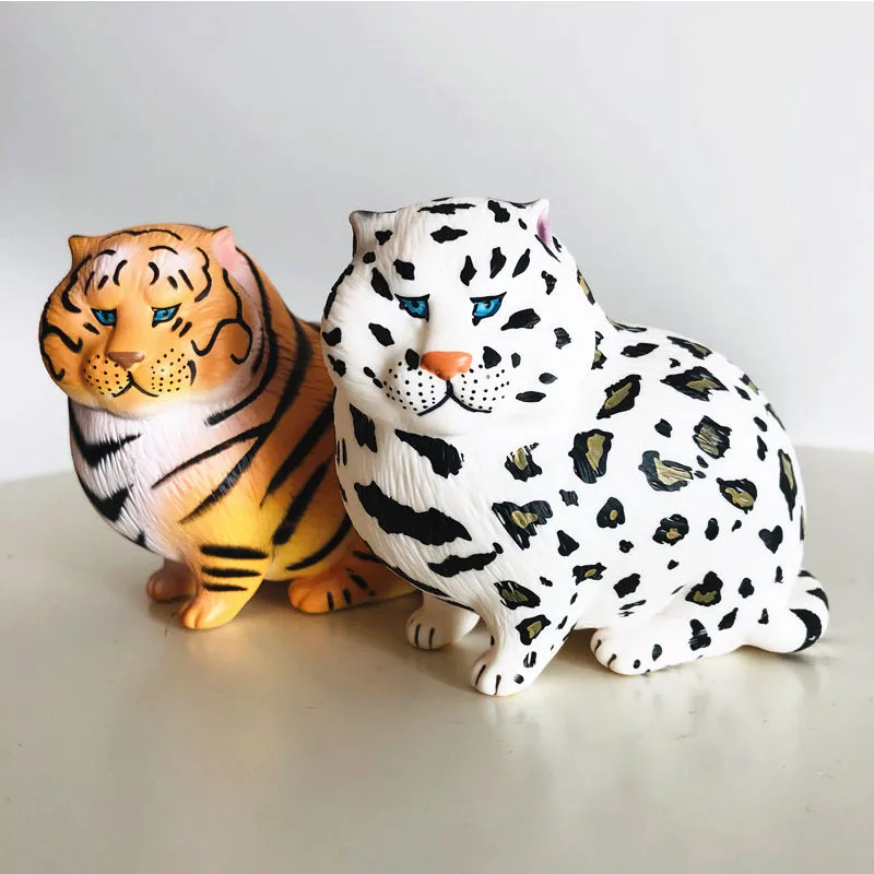 Коллекционные коллекционные статуэтки Fat Tiger White Orange | Дом и сад