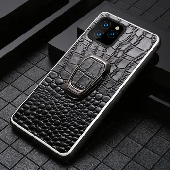 

Genuine Leather Phone Case for iPhone 11 Pro Max X XS Max XR 8 Plus 6 6s 7 Plus 5 5S SE 2020 Magnetic Kickstand luxury Cover