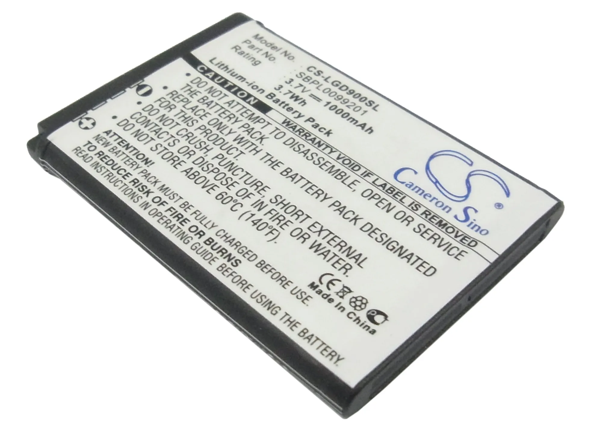 Cameron sino 1000mAh аккумулятор для LG BL40 Chocolate, GD900, GD900 Crystal, LGIP-520N, SBPL0099201