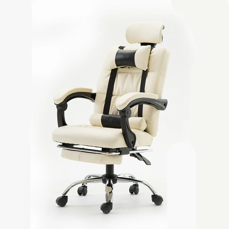 

Office Reclining Lifted Chair with Footrest Massage Nap Chair Household Swivel Chair Comfortable PU Adjustable Computer Chair