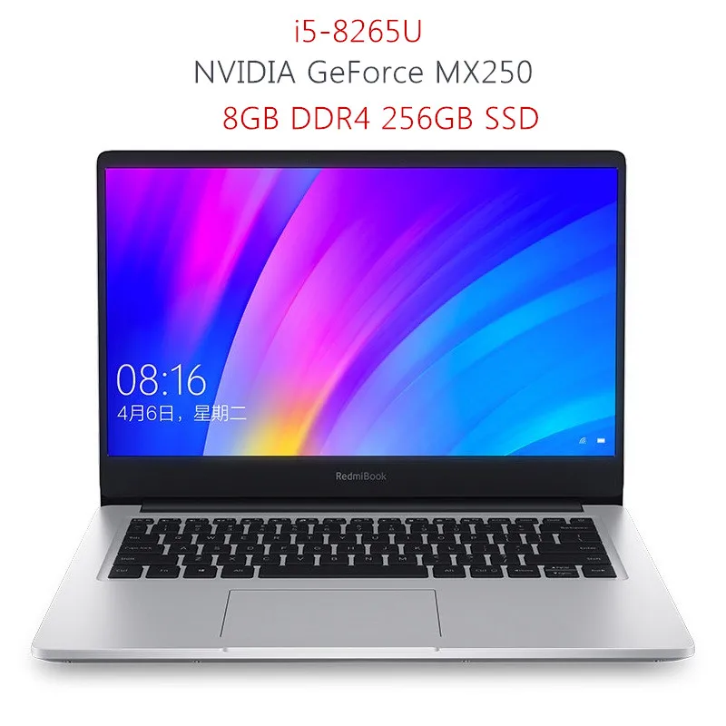 i5 8GB 256GB Xiaomi Redmibook 14 ноутбук Intel Core i5-8265U/i7-8565U NVIDIA GeForce MX250 8 Гб DDR4 256 ГБ/512 ГБ SSD ультратонкий ноутбук - Цвет: i5 8GB 256GB