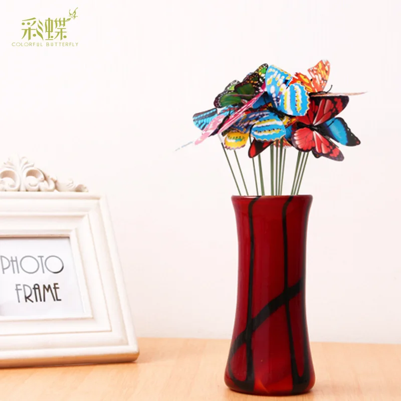 Model of Insertion Butterfly Color Mixture Single Layer Stereo Rod Butterfly 3D Horticulture Creative Collocation Decoration Mat