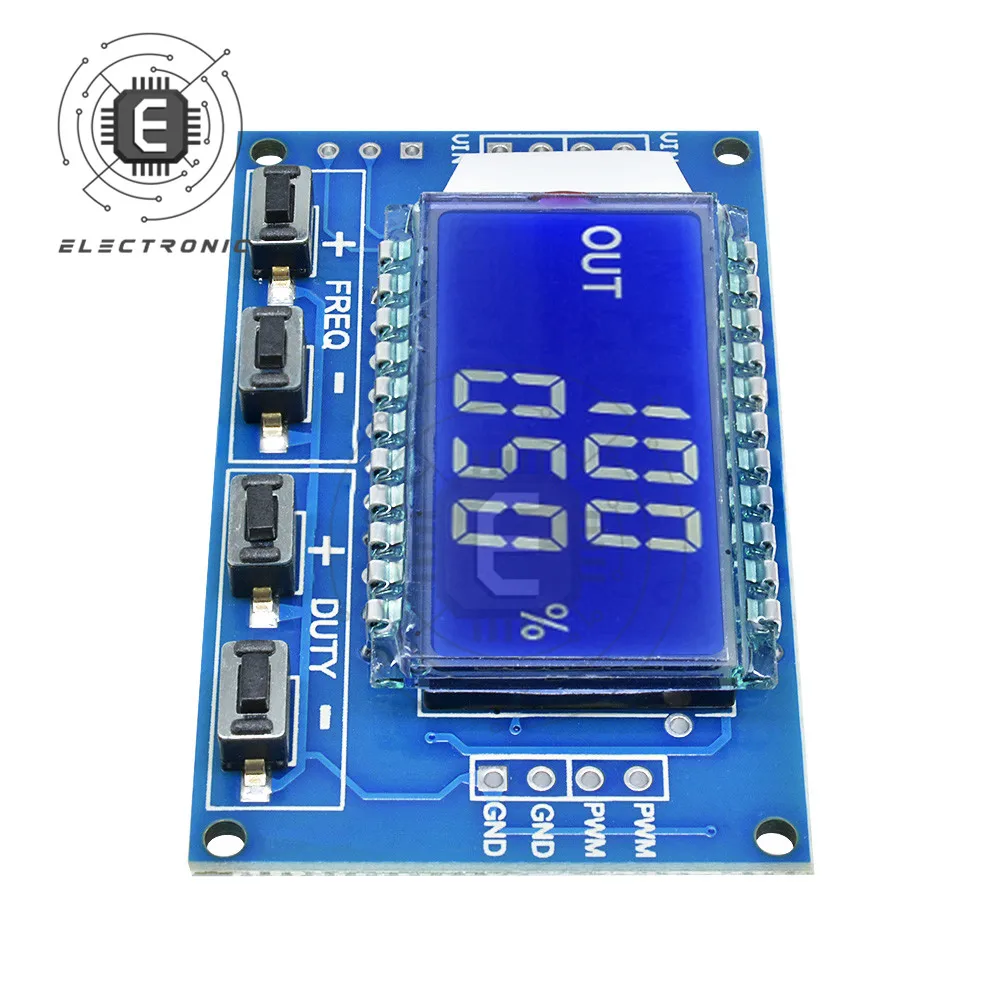 1Hz-150Khz Signal Generator Module Adjustable PWM Pulse Frequency Function Generator Duty Cycle TTL LCD Display 5V DC 12V 24V 5