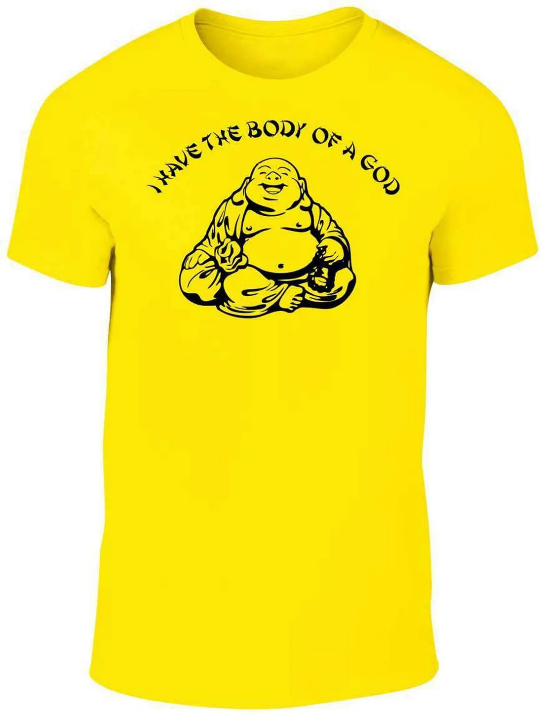 Футболка с надписью I'm The Body Of A God Забавный Топ Будда Budda Banter толстая еда Модный