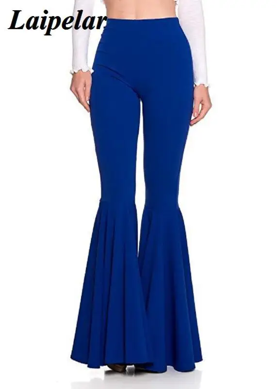 Новые женские повседневные длинные брюки палаццо с высокой талией и широкими