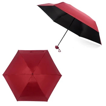 

Women Girls Portable Mini Anti-UV Parasol 5 Folding Umbrella Small Parasol Capsule Umbrella Mini Umbrella Anti-UV Umbrella
