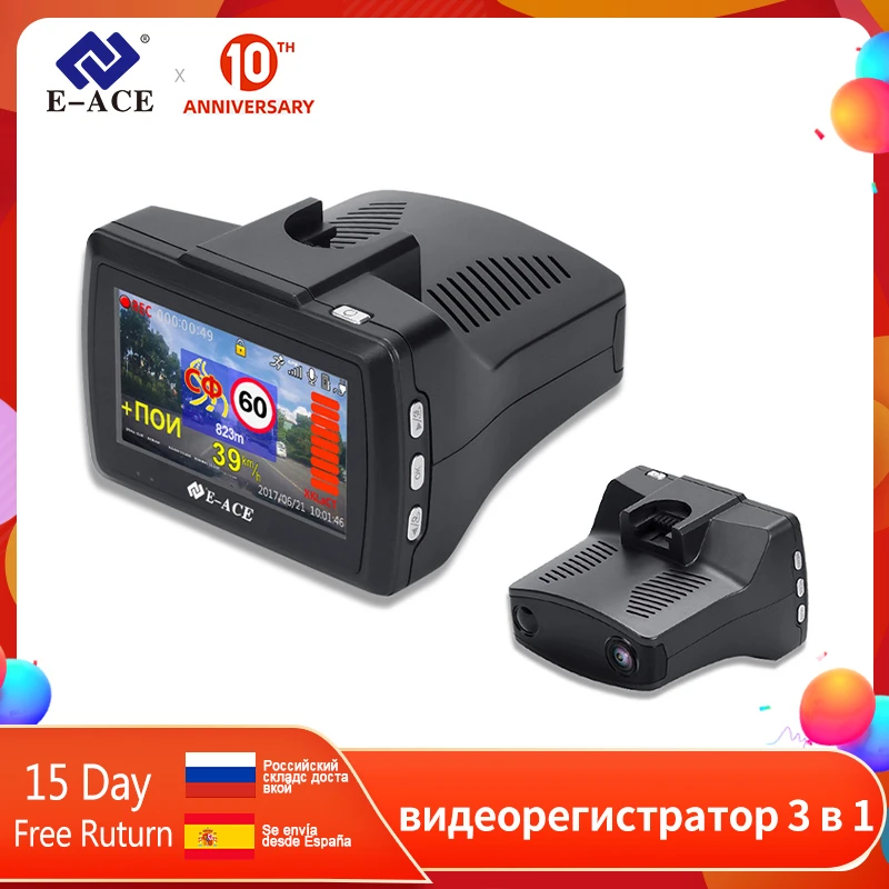 E-ACE G07 3 в 1 Автомобильный видеорегистратор Dashcam 3,0 дюймов HD 1296P видеорегистратор радар детектор gps авто регистратор видеорегистратор E-ACE G07 3 в 1 Автомобильный видеорегистратор Dashcam 3,0 дюймов HD 1296P видеорегистратор радар детектор gps авто регистратор видеорегистратор