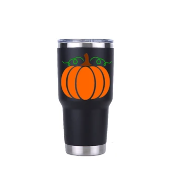 

Halloween Pumpkin 30oz Tumbler Travel Car Mug Double Wall Vacuum Flasks Insulated Stainless Steel Thermos Water Bottle Cold or Hot Beer Coffee Cup Party Gift Customizable any logo