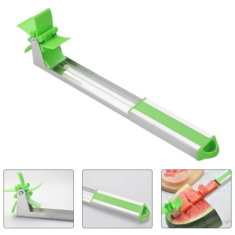 

Kitchen Fruit Watermelon Knife Slicer Stainless Steel Windmill Cutting Spoon Corers Knife Fruit Salad Tool Kitchen Gadgets Tools