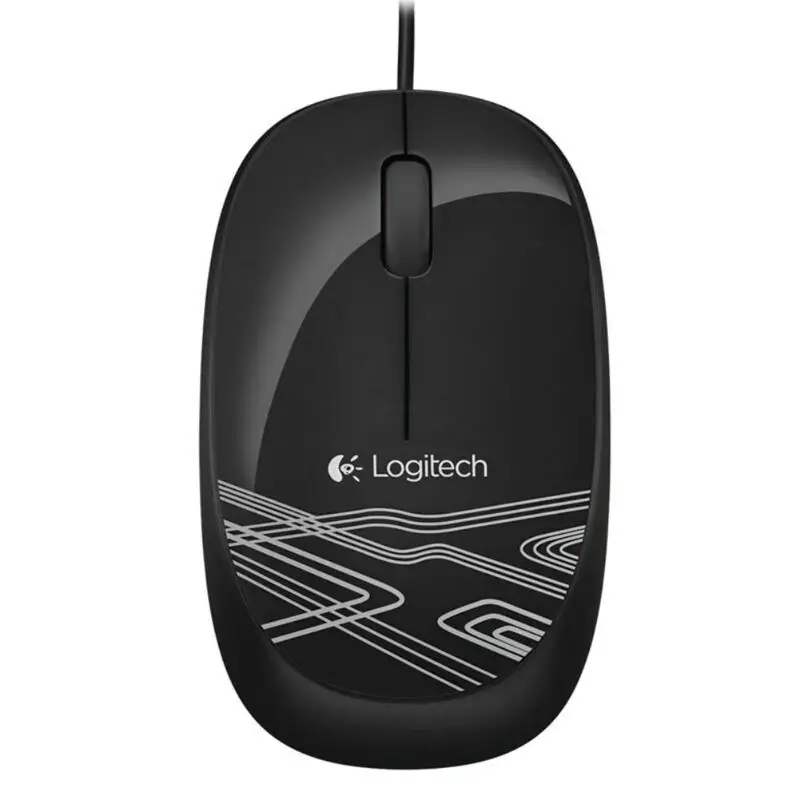 Проводная офисная USB мышь logitech M105 1000 dpi для Mac OS/Windows PC/ноутбука периферийные аксессуары - Цвет: Черный