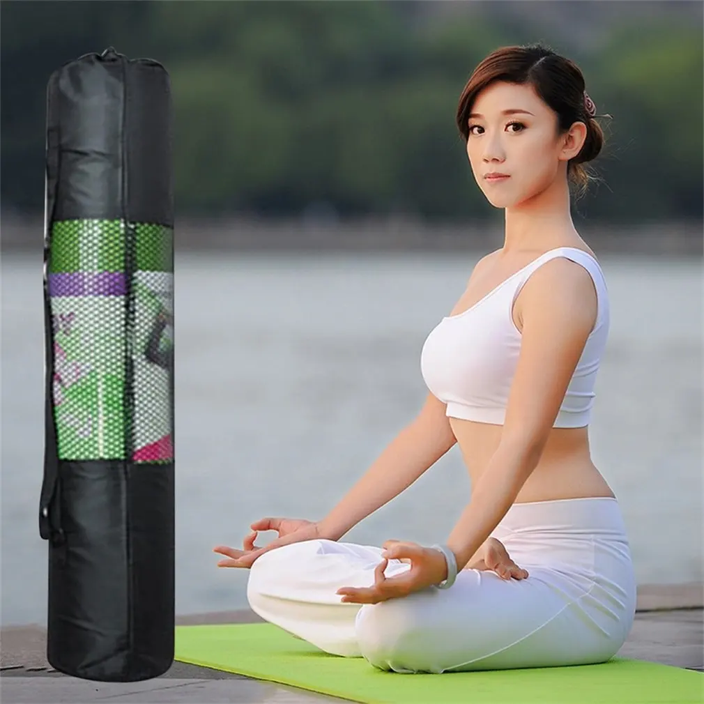 Portable 67cm Yoga Bag Pilates Mat Mesh Case Bag Oxford Exercise Workout Carrier