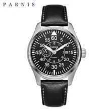 Parnis 44 мм механические часы Miyota 21 Jewels большой Пилот военные часы Автоматические Мужские часы сапфировое стекло наручные часы