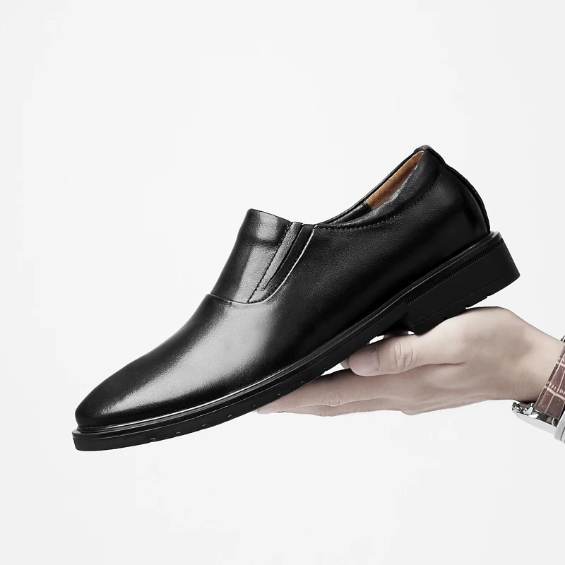 

Genuine Leather Shoes slip on fashion Men Loafers Cowhide Flat Soft Brand Footwear Men's Casual Shoes Man dress business Shoes 5