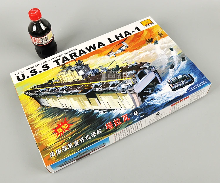 Детская игрушка 1: 700 Масштаб USS TARAWA LHA-1 вертолет Перевозчик пластиковая модель строительные наборы сборка модель корабля Электрический с мотором