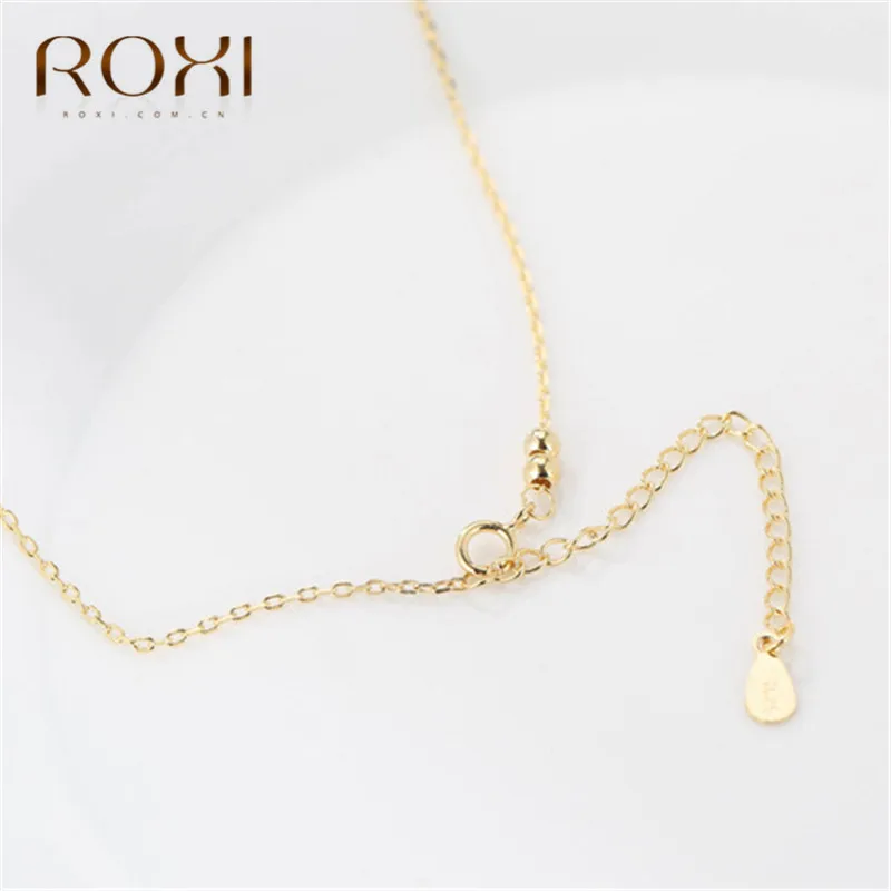 ROXI, 925 пробы, серебряное ожерелье с турецким глазом для женщин, голубой Фианит, кристалл сглаза, ожерелье, подвеска, изящная цепочка на шею