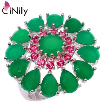 

CiNily Created Crystal Kunzite Silver Plated Ring Wholesale Retail Hot Sell for Women Jewelry Ring Size 7 8 9 OJ6185