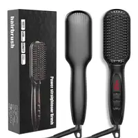 Hair Straightener Electric Hair Brushes Heating Comb 2 In 1 Hair Straightening Hair Curler Curling Iron Stying Tool 2