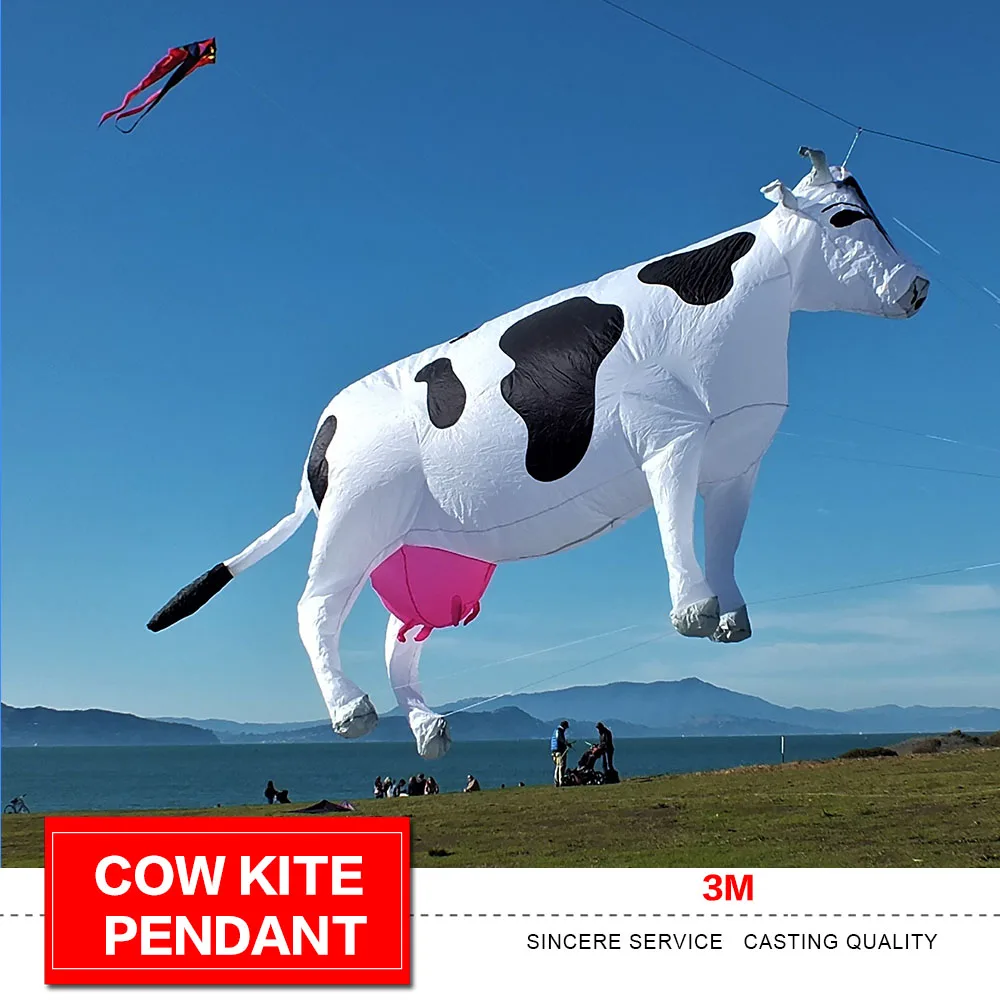3m cow soft kite pendant large huge inflatable kite line laundry for audlts