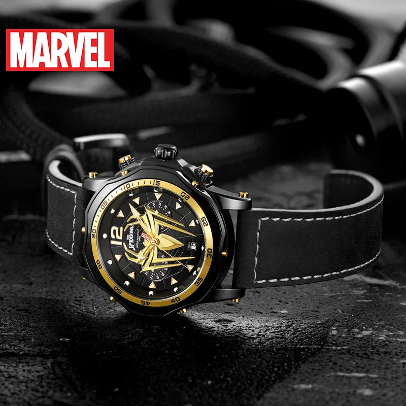 MARVEL Мужские кварцевые спортивные часы Marvel Человек-паук мужские спортивные часы Relogio 5ATM водонепроницаемые мужские наручные часы