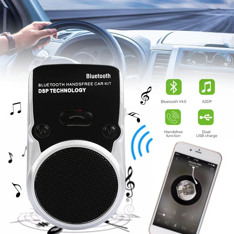 Bluetooth динамик телефон солнцезащитный козырек Bluetooth портативный Bluetooth беспроводной динамик телефон громкой связи Авто Солнечная зарядная колонка