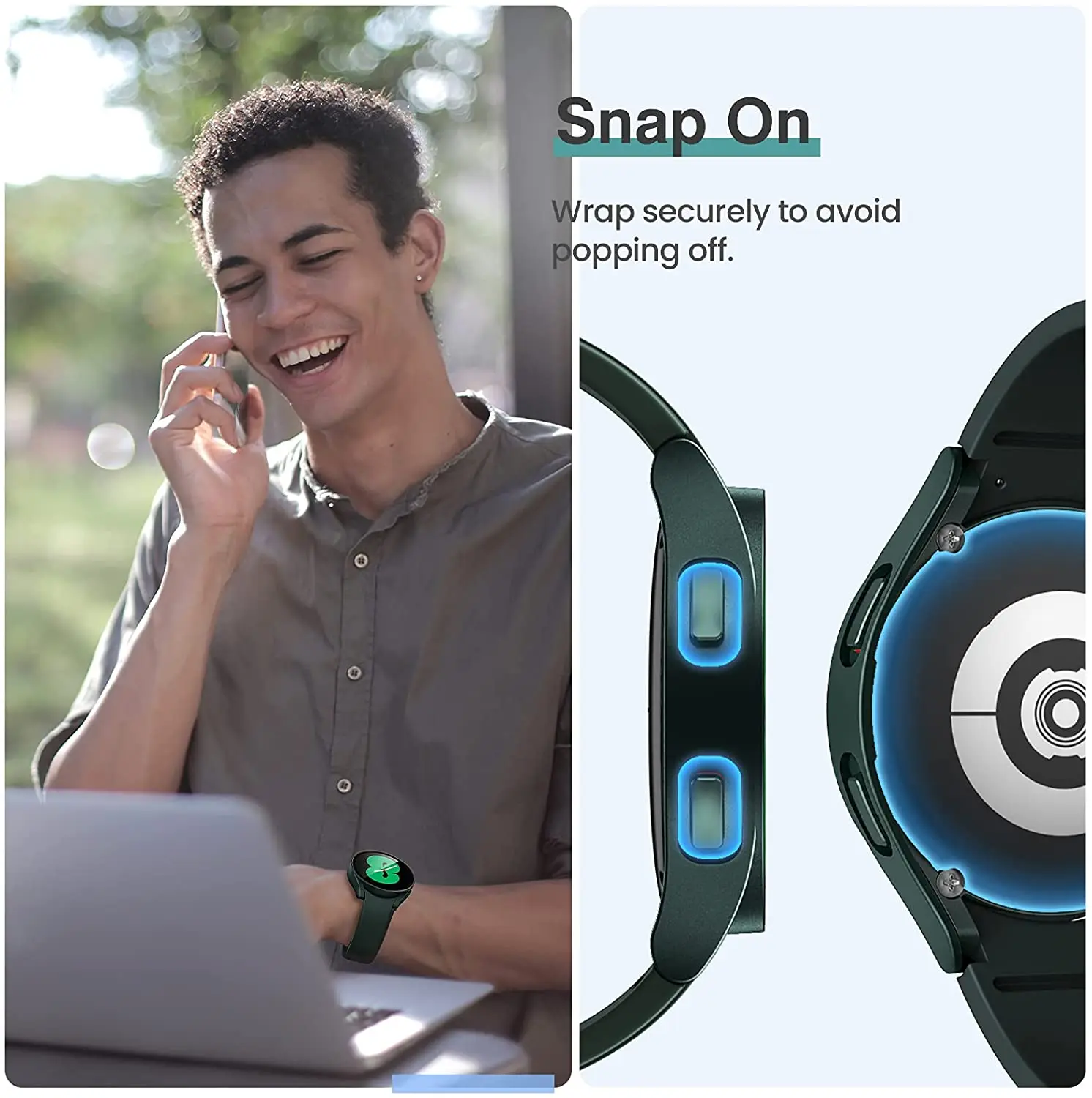 Tempered Glass+Matte Watch Cover for Galaxy Watch 4 Case 44mm 40mm，Bumper Full Screen Protector for Samsung Galaxy Watch4