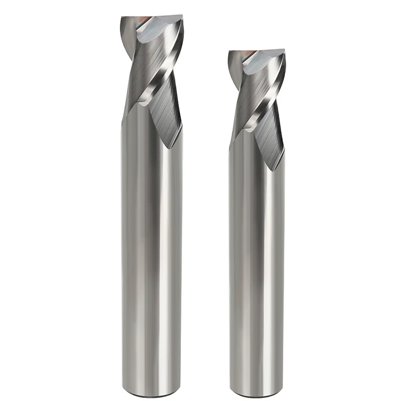 Hrc65 Fresa A Testa Piatta Corta In Acciaio Al Tungsteno 2 Flauti Lunghezza Stub Carburo Vmc Frese Per Frese Cnc Frese Per Alluminio