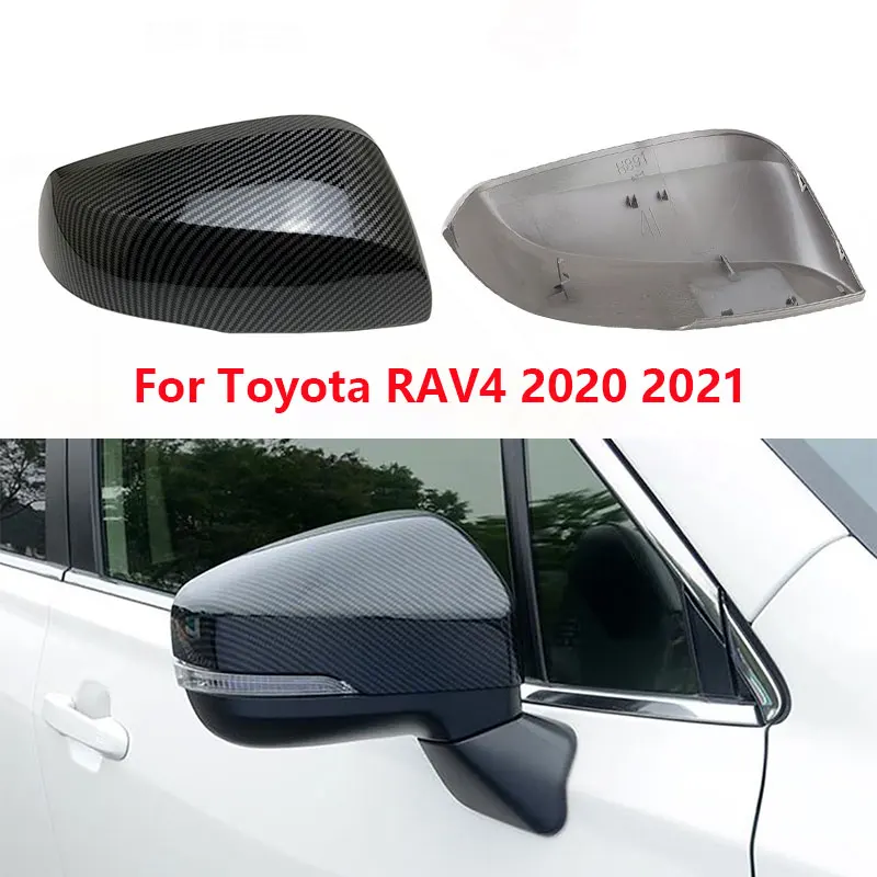 1 Pair For Toyota RAV4 2020 2021 Carbon Fiber Car Wing Door Side