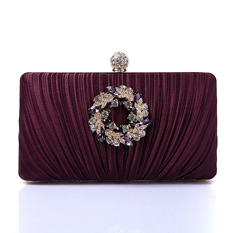 Purple Вечерняя сумочка; BS010 High-end вечерняя сумочка со стразами Дамская руки вечерняя сумочка; BS010 вечерние сумочки свадебные сумочки - Цвет: Purple