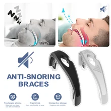

Mouth Guard Snore Stopper Guard Portable Anti-Snoring Braces with Storage Case Sleep Snore Prevention Device for Men Women Drop