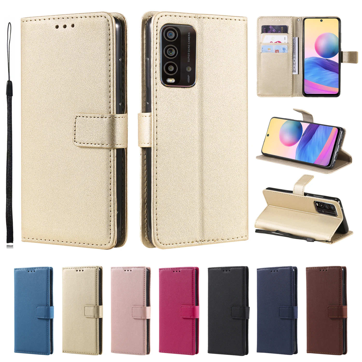 Чехол для Xiaomi Redmi Note 10 9 Pro Max чехол-бумажник 9A 9C 8 8A 7 7A 8T 9T 9S 10S чехол-бампер с