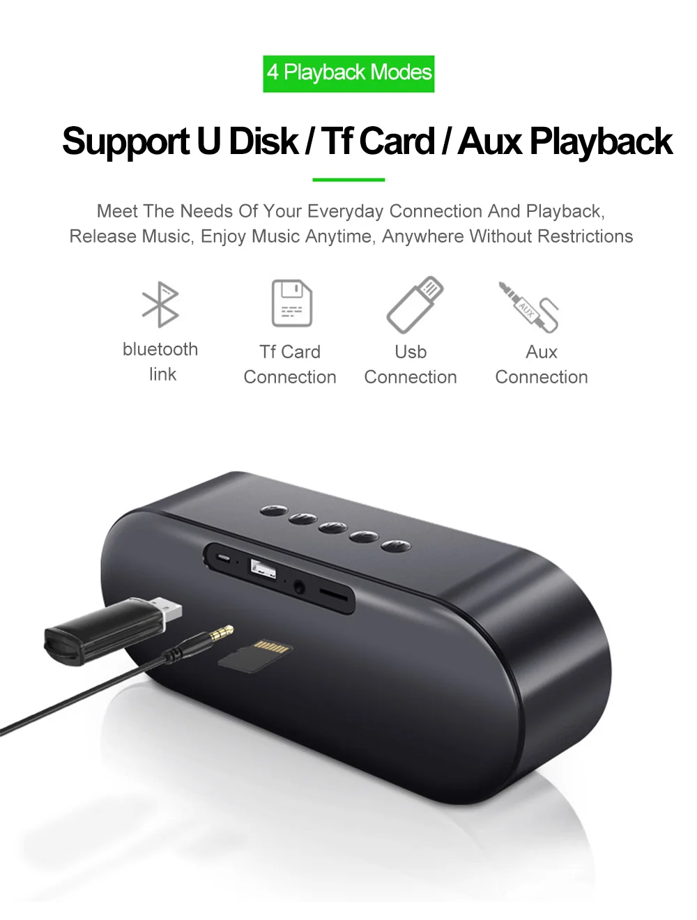 HYASIA портативный Bluetooth динамик глубокий бас беспроводной громкий открытый 5 0