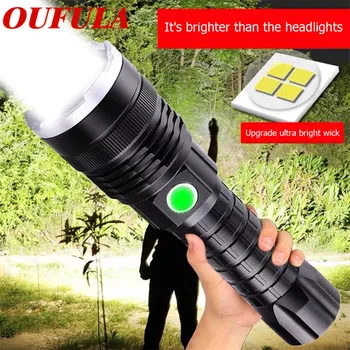 

DLMH Flashlight P50 Hard Light USB Charging Waterproof Long-Range Zoom