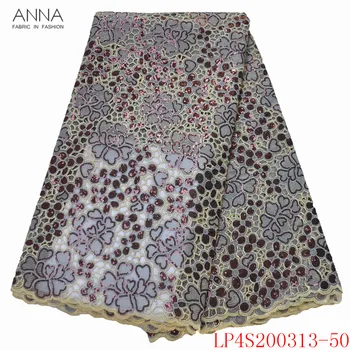 

Anna nigerian sequins lace african organza fabric 2020 high quality embroidery french sequin laces fabrics for garment sewing
