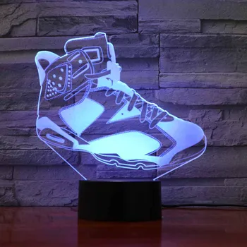 

Basketball Shoes 3D LED RGB Night Light 7 Color Change Desk Light Action Figures 2251 Kids Home Christmas Toys