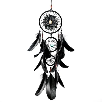 

Handmade Dream Catcher Creative Wall Decorations Wolf Pattern Indian Dreamcatcher Retro Feathers Ornament Home Decor