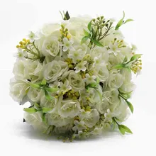 Романтический Шелковый свадебный букет для студийной фотосъемки реквизит для фотосессии невесты с цветами