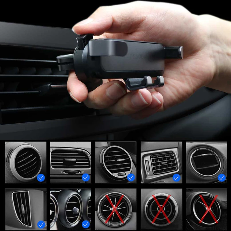 Universal Grip Car Mount Alloy Gravity Phone Holder Stand Bracket For Samsung Phone Accessories