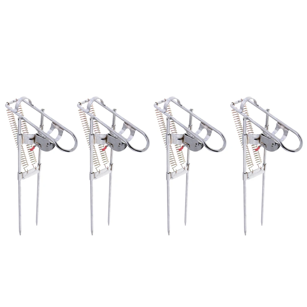 

4 Pieces Double Angle Spring Fishing Pole Support Fishing Rod