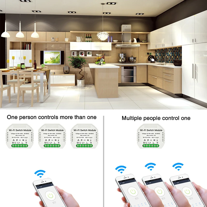 Умный Wi-Fi переключатель модуль Smart Life/приложение Tuya WiFi переключатель DIY модуль работает с Alexa Google Home