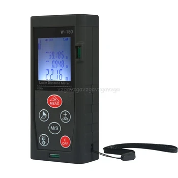 

Protable 150M laser Rangefinder Distance Meter Range Finder Area Volume Pythagorean Continuous Signal Strength m/inch/ft D06 19