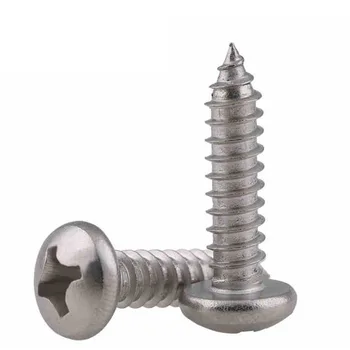 

GuHua Philips Pan Head Tapping Screw PA 316 Stainless Steel Cross Round Head Self Tapping Wood Screw M2M2.2M2.6M3 GB845 50Pcs