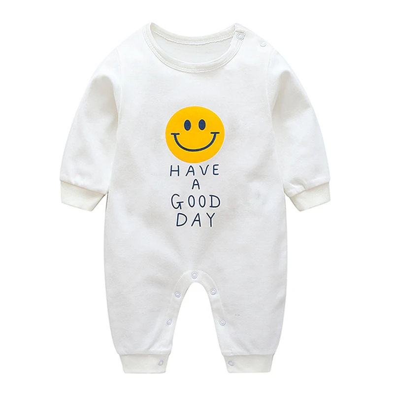 BB8-2smile Комбинезоны для новорожденных с мультяшным принтом; хлопчатобумажный Детский комбинезон для малышей; пуловер для маленьких мальчиков и девочек; повседневная одежда с длинными рукавами; футболка - Цвет: BB8-2smile