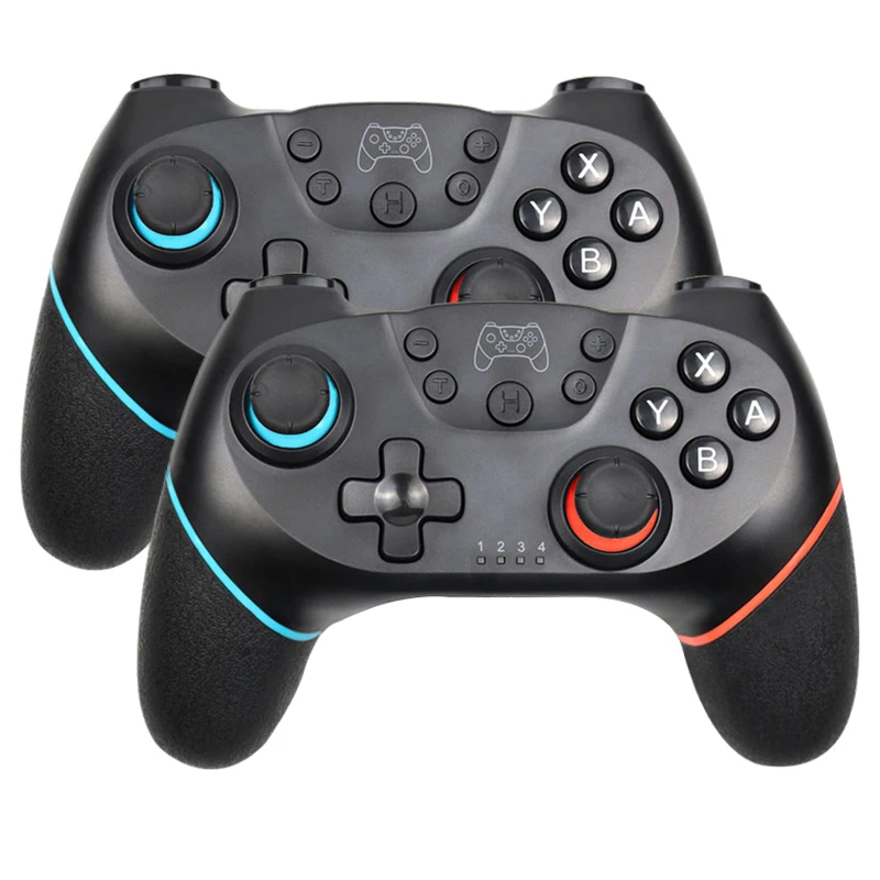 Беспроводной-Bluetooth геймпад для Nintendo Switch Pro NS-переключатель Pro игровой джойстик игровой контроллер для коммутатора консоли с 6-осевым ручка - Цвет: Blue-Red-2pcs