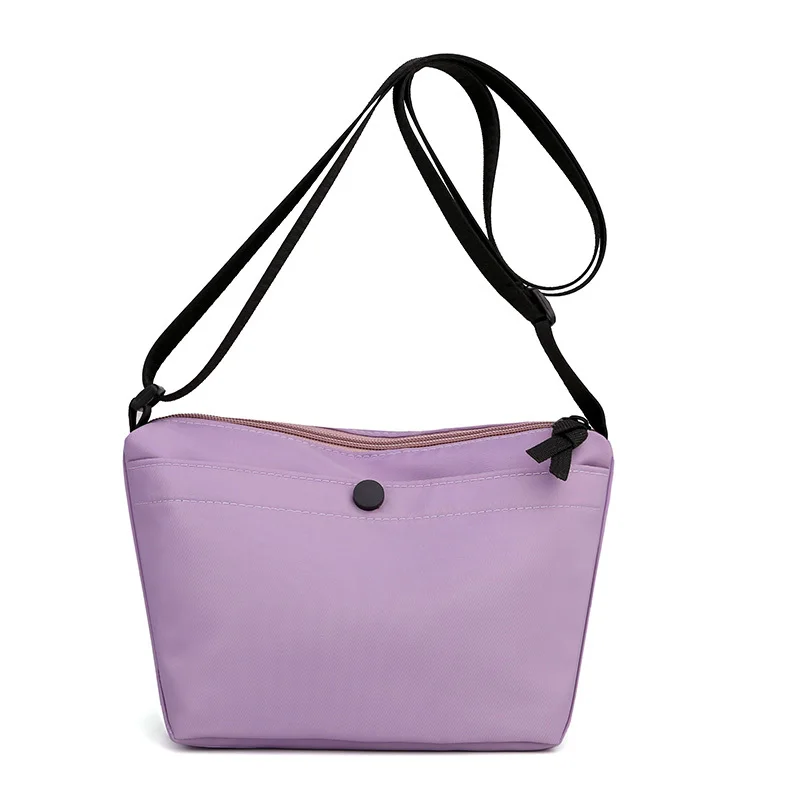 Nylon Shoulder Bag For Women 2021 Casual Small Waterproof Crossbody Bag Solid Color Soft Zipper Summer Coin Purse And Handbags 