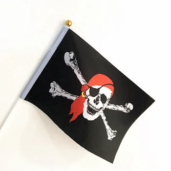 

Pirate Flag Skull Roger Pirate Calico Flag Roger Skull Flag Polyester Banne 14x21cm High Quality