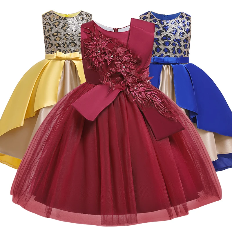 Новинка; платье с вышитыми цветами для девочек; праздничное платье; одежда для детей; платье-пачка для дня рождения и свадьбы; От 2 до 10 лет Одежда для маленьких девочек