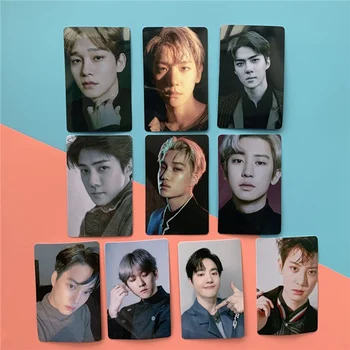 

10Pcs/Set KPOP EXO Album Self Made Paper Card Photo Card Poster Photocard Fans Gift Collection