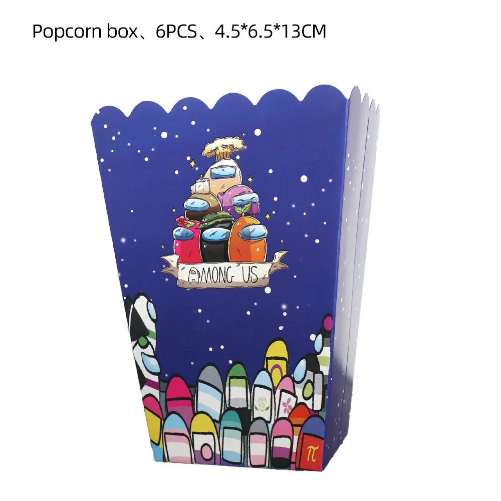 Space Game Among Theme Party Supplies Disposable Tableware Paper Cup Plate Banner Cake Decor Baby Shower For Kid Birthday Party 